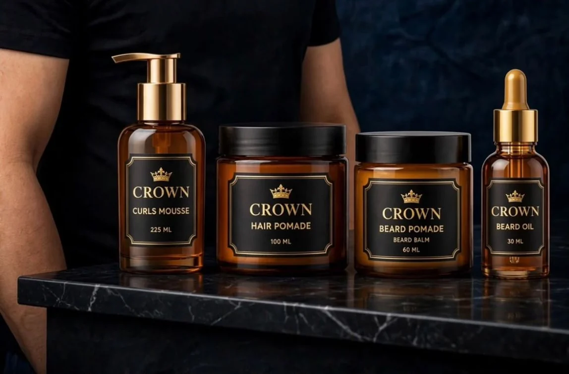 Crown Signature Line products on black marble